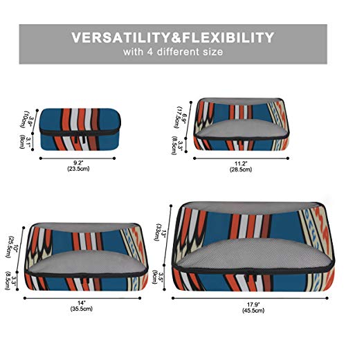 Bolsas de Cubo para la colección de Viaje de Palomitas de maíz Organizador de Cubo Dibujado a Mano para Equipaje de Viaje Organizador de Embalaje Cubos Organizador de Maleta de 4 Piezas Bolsa de Alma