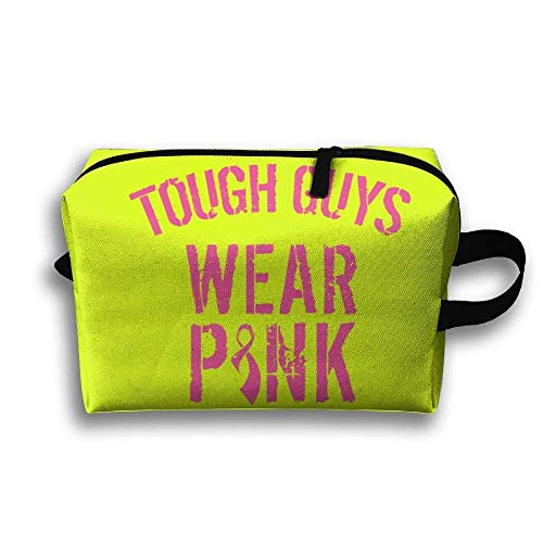 Bolsas de Maquillaje de Viaje Tough Guys Wear Pink 4 Cosmetics Case Organizer Bag Zipper