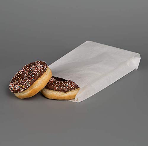 Bolsas de papel de sulfito a prueba de grasa, color blanco, para dulces, alimentos, alimentos, sándwiches, panadería, regalo