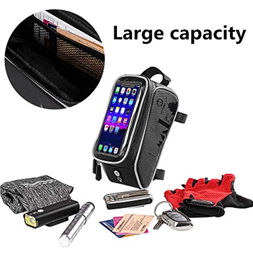 Bolsas para cuadros de bicicleta Marco de almacenamiento de bicicletas bolsa delantera de la bici universal bolso de la bicicleta de ciclo con el soporte for teléfono celular Para hasta teléfonos inte