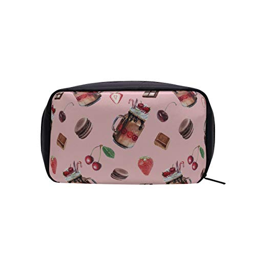 Bolso de maquillaje para hombres Colorido postre Mousse de chocolate Bolso de viaje de moda Bolsos de moda para niñas pequeñas Bolso de aseo grande Bolsos de cosméticos para mujer Estuche multifunció