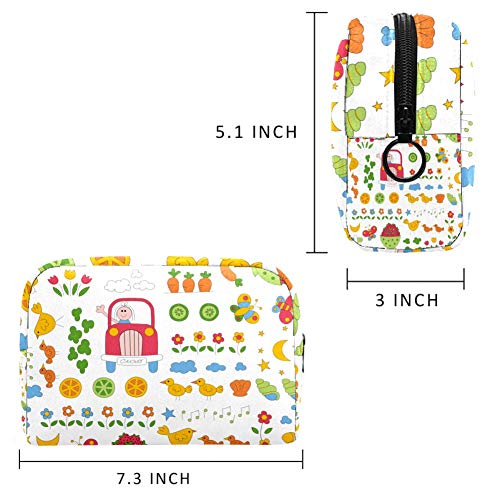 Bolso lindo del maquillaje del viaje del pollo de la historieta/bolso del embrague/bolso de cosmético/bolso del maquillaje/bolso del tocador