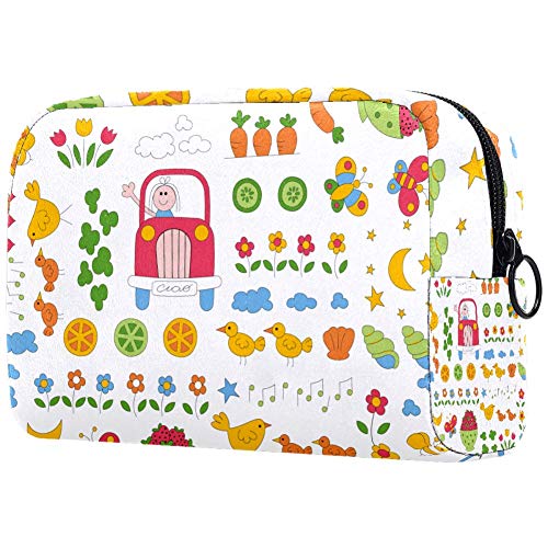 Bolso lindo del maquillaje del viaje del pollo de la historieta/bolso del embrague/bolso de cosmético/bolso del maquillaje/bolso del tocador