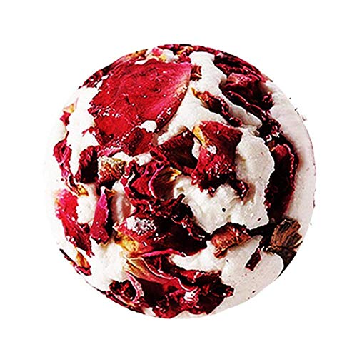 Bomba de Baño, Rosa Pétalos Blanqueamiento Exfoliante Ducha Cuidado de Piel Baño Bolas, Suavizante Masaje Limpieza Profunda, para Mujer, Mom's , de Niña - Como lo Muestra la Imagen Muestra, free size