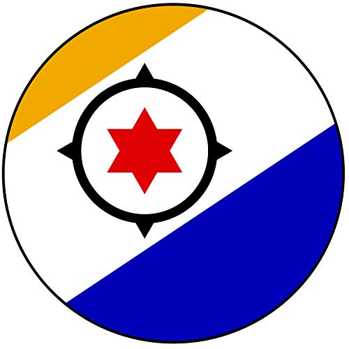 Bonaire - Decoración para tarta con diseño de bandera redonda y círculo de 20 cm para cumpleaños, fiesta, celebración, evento