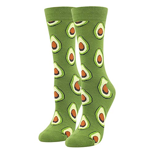 BONANGEL Calcetines Estampados de las Mujeres, Mujeres Ocasionales Calcetines Divertidos Impresos de Algodón de Pintura Famosa de Arte Calcetines, Calcetines de Colores de moda (8 Pares-Donut2)