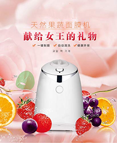 BOQUITE Face Mask Maker,Máquina de máscara de fruta Herramienta de mascarilla 4 tipos DIY Natural Fruit Vegetable Maker Facial Care Fresh Collagen Beauty Machine(Blanco)