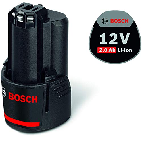 Bosch Professional GSR 12V-15 System - Taladro atornillador, incl. 2 x 2.0 batería + cargador, 39 pcs. juego de accesorios, en bolsa, Amazon Edición, 12 V