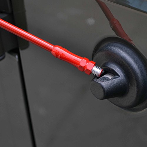 Bosmutus AM FM Radio Antenna Replacement 7 inch Aluminum Antenna for 2007-2018 Wrangler JK JL 2 Door and 4 Door (Red)