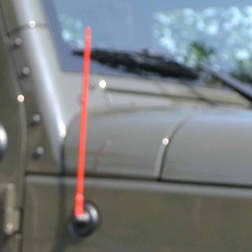 Bosmutus AM FM Radio Antenna Replacement 7 inch Aluminum Antenna for 2007-2018 Wrangler JK JL 2 Door and 4 Door (Red)
