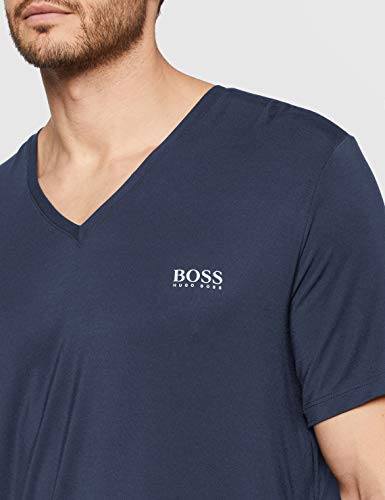BOSS Comfort T-Shirt Vn Camiseta, Azul (Dark Blue 403), Small para Hombre