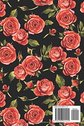 Boss Lady: Red Roses Floral Motivational College Ruled Journal. Pretty Lush Lips Girly Medium Lined Notebook for Writing, Notes, Doodling and Tracking - Female Empowerment Collection