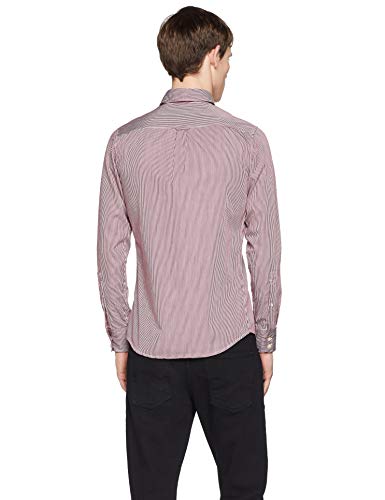 BOSS Mabsoot' Camisa, Rojo (Dark Red 608), Large para Hombre