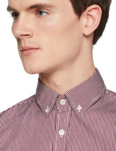 BOSS Mabsoot' Camisa, Rojo (Dark Red 608), Large para Hombre