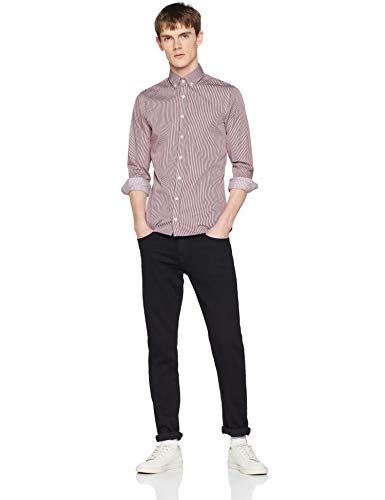 BOSS Mabsoot' Camisa, Rojo (Dark Red 608), Large para Hombre