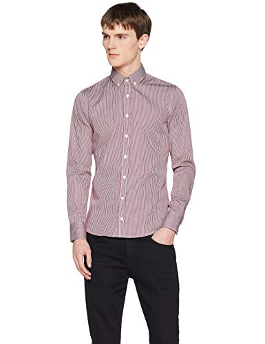 BOSS Mabsoot' Camisa, Rojo (Dark Red 608), Large para Hombre
