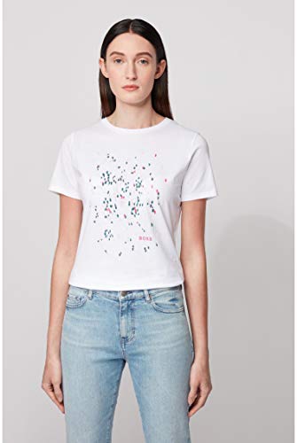 BOSS Tecrown Camiseta, Blanco (100), XL para Mujer