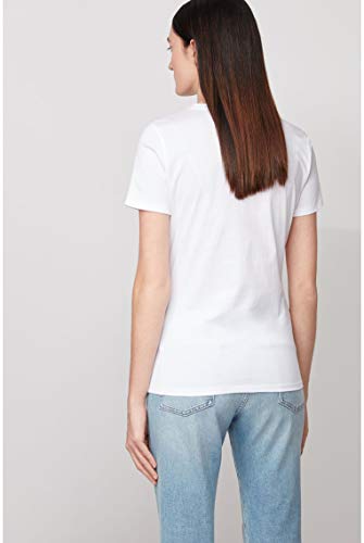 BOSS Tecrown Camiseta, Blanco (100), XL para Mujer