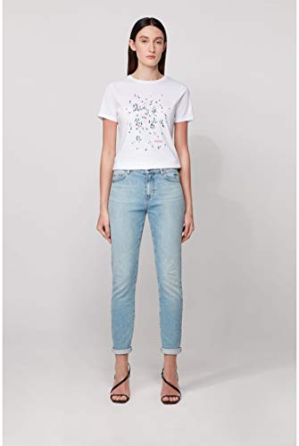 BOSS Tecrown Camiseta, Blanco (100), XL para Mujer