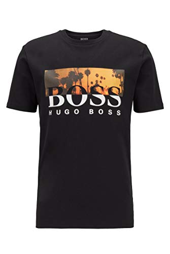 BOSS TSummer 6 Camiseta, Negro (1), L para Hombre