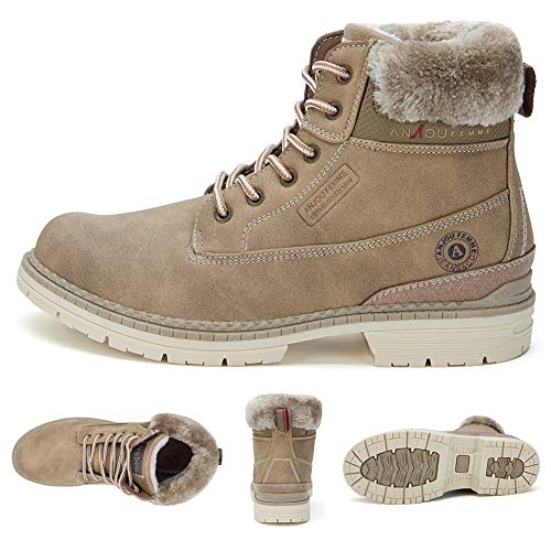 Botas Altas para Mujer de Invierno - Botas TéRmicas Forradas con Pelo Interior para MontañA, La Mejor EleccióN para Caminar, Hacer Senderismo, para La Nieve O para El DíA a DíA BROWN-40