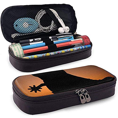 Botas vaqueras Sombra Pu Estuche de cuero Estuche para lápices Estuche con cremallera Estuche para lápices Estuche para lápices Estuche