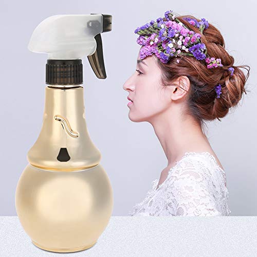Botella de aerosol vacía de 2 colores, Botella de spray de peluquería de spray de barbero recargable, Herramienta de depilación para aceites esenciales, Productos de limpieza (oro)