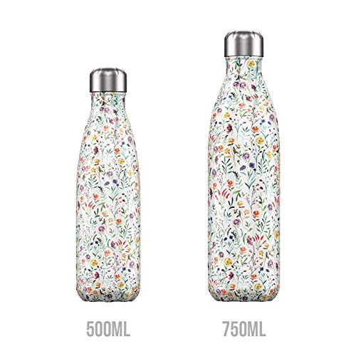 Botella De Agua De Chilly's | Acero Inoxidable y Reutilizable | Prueba de Fugas, Libre de transpiración | Prado | 750ml