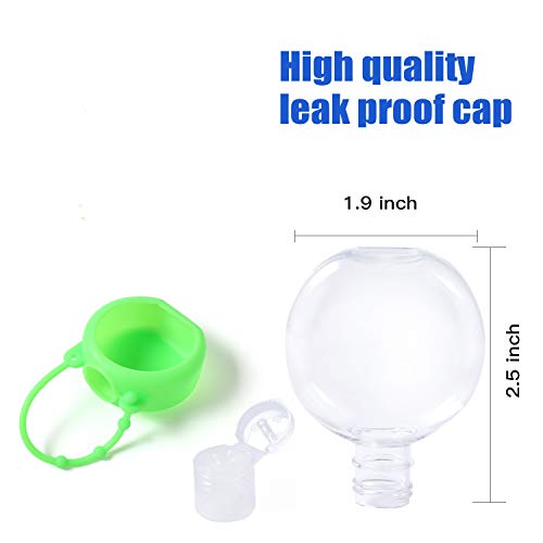 Botellas para desinfectante de manos o cosméticos líquidos, capacidad de 30 ml, con clips, 10 recipientes de viaje