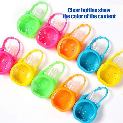 Botellas para desinfectante de manos o cosméticos líquidos, capacidad de 30 ml, con clips, 10 recipientes de viaje