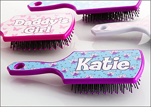 Boxer Gifts Katie - Cepillo para el pelo con nombre personalizado, ideal para regalo de cumpleaños o Navidad para ella, cerdas suaves para desenredar suavemente