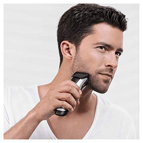 Braun BT5090 - Máquina Cortar Pelo, Recortadora Barba, Hombre, con Ajuste Fino Cada 0.5 mm y Cortapelos de Precisión, Negro/Plata