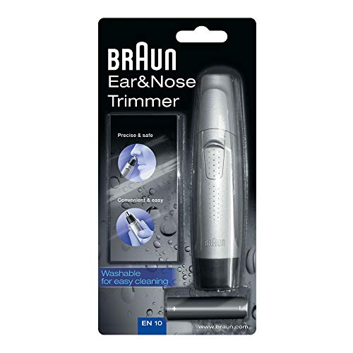 Braun EN10 - Cortapelos nariz y orejas, color plata