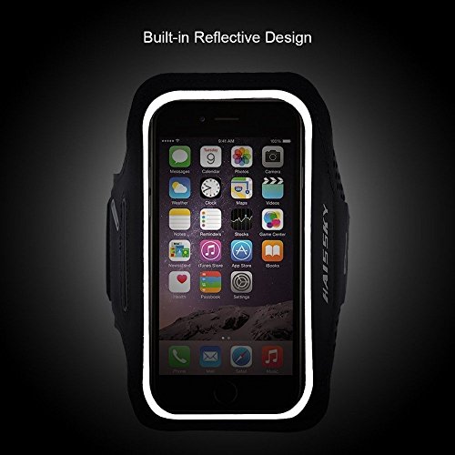 Brazalete Deportivo para Correr Prueba de Sudor Apoyo Gimnasio Deportivo Brazo Banda Armband Soporte para Llaves,Cables y Tarjetas para iPhone 8/7/6,Galaxy S9/S8 Huawei,Bq x5,HTC, LG hasta 5.2 pulgas