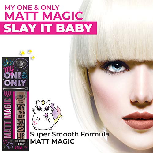 Brillo de labios Conjunto de 5 brillos mate de metal y mate de CCL Beauty Larga duración, Impermeable, Hidratante, Aspecto de terciopelo (5 x 4,5ML)