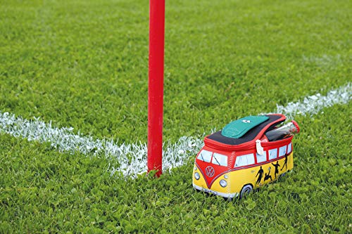 BRISA VW Collection Volkswagen VW T1 Bus Bolsa Universal de Neopreno, Estuche para lápices, Caja de papelería, Neceser, Bolso de Maquillaje-Cosméticos-Aseo para Escuela/Oficina (Fútbol/Multicolor)