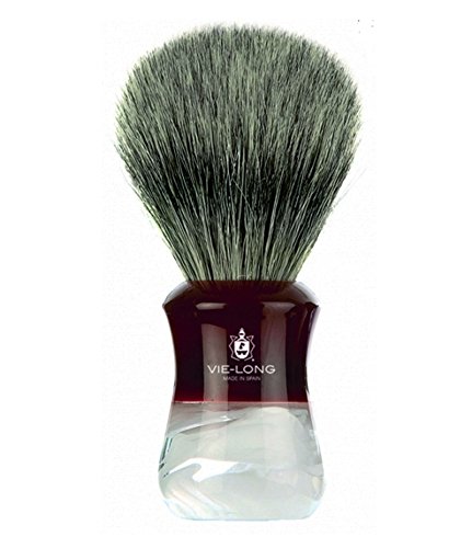 Brocha de Afeitar Vie Long Vielong de Pelo de Tejon Hecha a Mano + Peana 14833