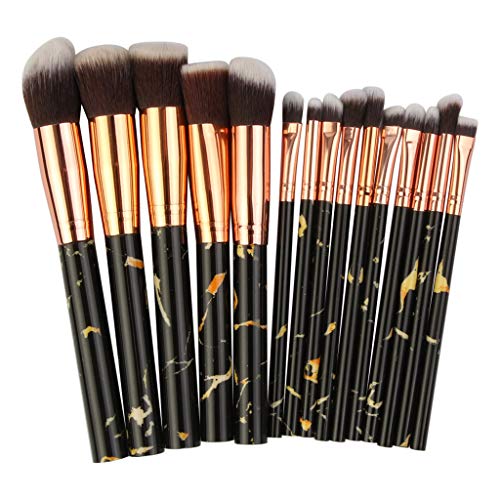 Brochas para Maquillaje Facial,MOMOXI 15Pcs Maquillaje multifuncional Pincel Corrector Eyeshadow Brush Tool Novedad caliente de la moda 2019 Alrededor de 5€ Pincel de maquillaje Profesional La belleza