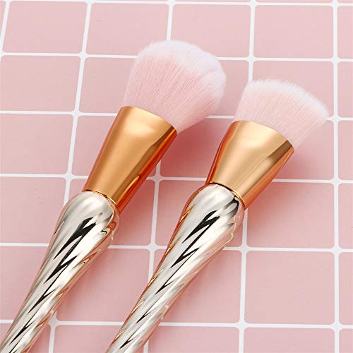 Brochas para Maquillaje Facial,MOMOXI 7Pc Pinceles de maquillaje Powder Foundation Eyeshadow Eyeliner Lip Cosmetic Brush Novedad caliente de la moda 2019 Alrededor 5€ maquillaje Profesional La belleza