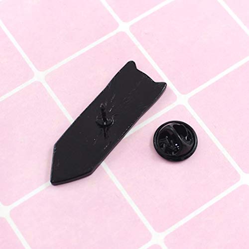 Broche de esmalte con diseño creativo para chaquetas, mochilas, ropa, bonito lápiz con borrador de cara de gato, metal esmaltado, broche de chincheta, insignia de mochila, color amarillo