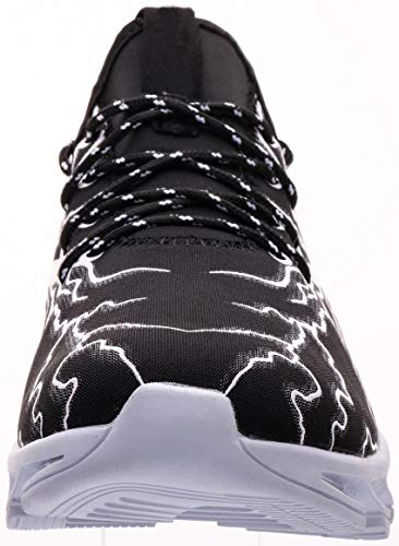 BRONAX Zapatos para Correr en Montaña y Asfalto Aire Libre y Deportes Zapatillas de Running Padel para Hombre Blanco Negro 41