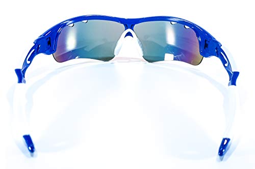 Brown Labrador Gafas Ciclismo polarizadas con 5 Lentes Intercambiables UV 400. Gafas Deportivas, Running Trail Running, Ciclismo BTT, para Hombre y Mujer (Azul)