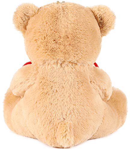 BRUBAKER Oso / Osito de Peluche con 'I Love You' de corazón - 25 cm - Marrón