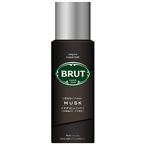 Brut Musk Déodorant Homme Spray Anti-Traces et Efficacité Longue Durée (Lot de 6x200ml)