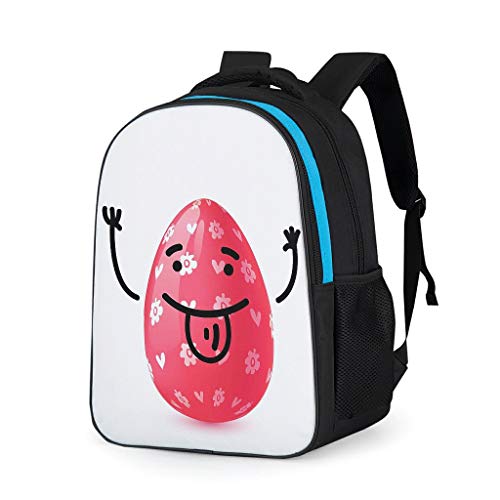 BTJC88 - Mochila con diseño de conejo de Pascua, unisex, ideal para estudiantes de escuela infantil, hasta 15,4", color gris talla única