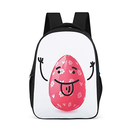 BTJC88 - Mochila con diseño de conejo de Pascua, unisex, ideal para estudiantes de escuela infantil, hasta 15,4", color gris talla única
