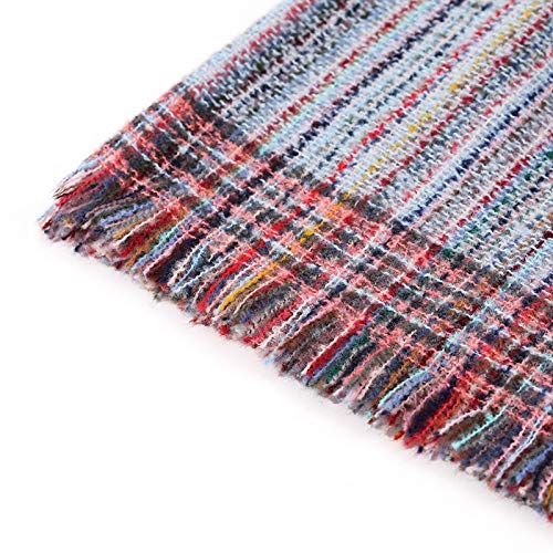 Bufanda Bufanda De Marca para Mujer, Bufandas De Invierno A Cuadros A La Moda para Damas, Chales De Cachemira, Envolturas Cálidas, Cuello Triangular, Bufandas De Vendaje S40