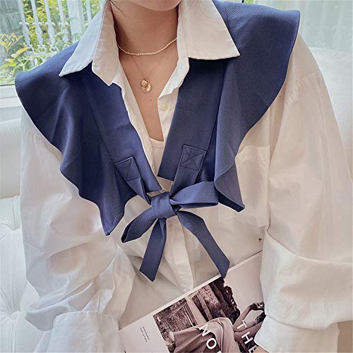 Bufanda De Cuello De Traje De Moda Para Mujer, Mantón De Cuello Falso Con Camisa, Bufanda Cálida Y Versátil.