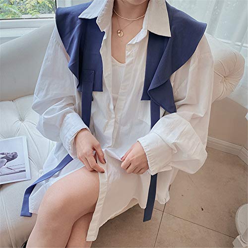 Bufanda De Cuello De Traje De Moda Para Mujer, Mantón De Cuello Falso Con Camisa, Bufanda Cálida Y Versátil.