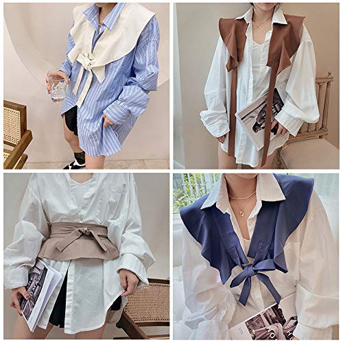 Bufanda De Cuello De Traje De Moda Para Mujer, Mantón De Cuello Falso Con Camisa, Bufanda Cálida Y Versátil.